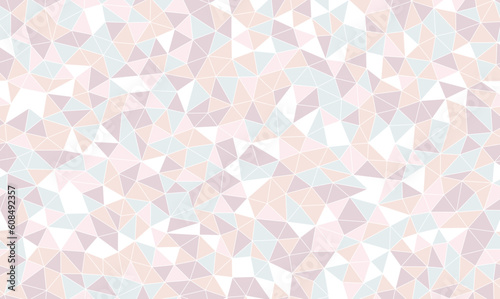 seamless abstract geometric polygonal repeatable pattern swatch background, pastel pink blue purple orange yellow colors