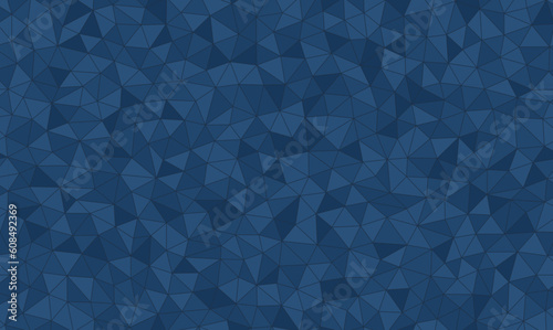 seamless abstract geometric polygonal repeatable pattern swatch background, blue navy monochromatic colors