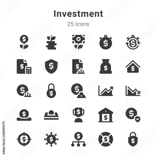Icons collection on investment and related topic