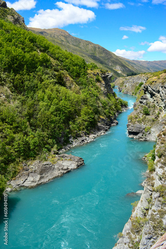 Scenic Blue River On A Sunny Day