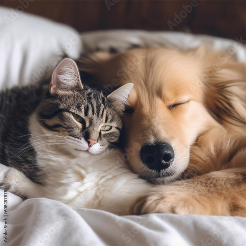 Amizade verdadeira entre cão e gato criado por IA © Marcelo - Foto Klin