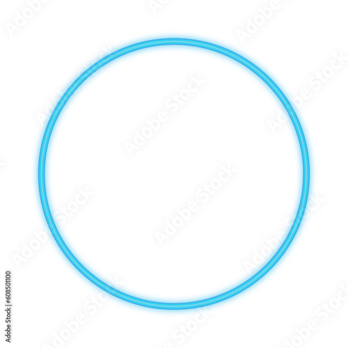 Blue Circle Neon Frame