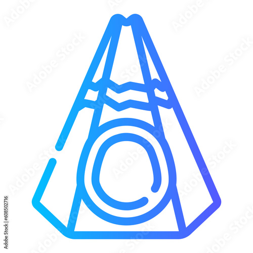 teepee Line Gradient Icon