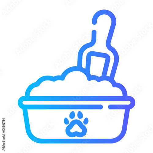 pet toilet Line Gradient Icon