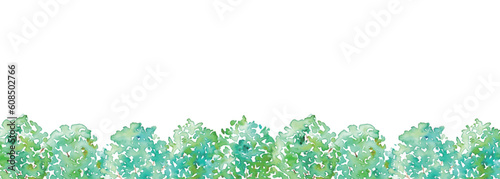 水彩画。水彩タッチの森林ベクターイラスト。森の背景素材。リアルタッチの森林イラスト。Watercolor painting. Forest vector illustration with watercolor touch. Forest background material. Forest illustration with realistic touch.