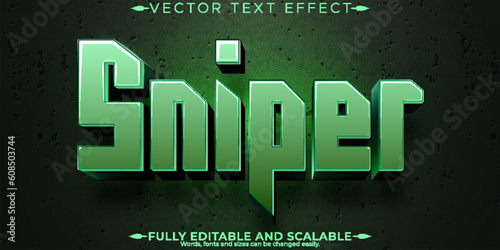 Sniper text effect, editable military and army font style
