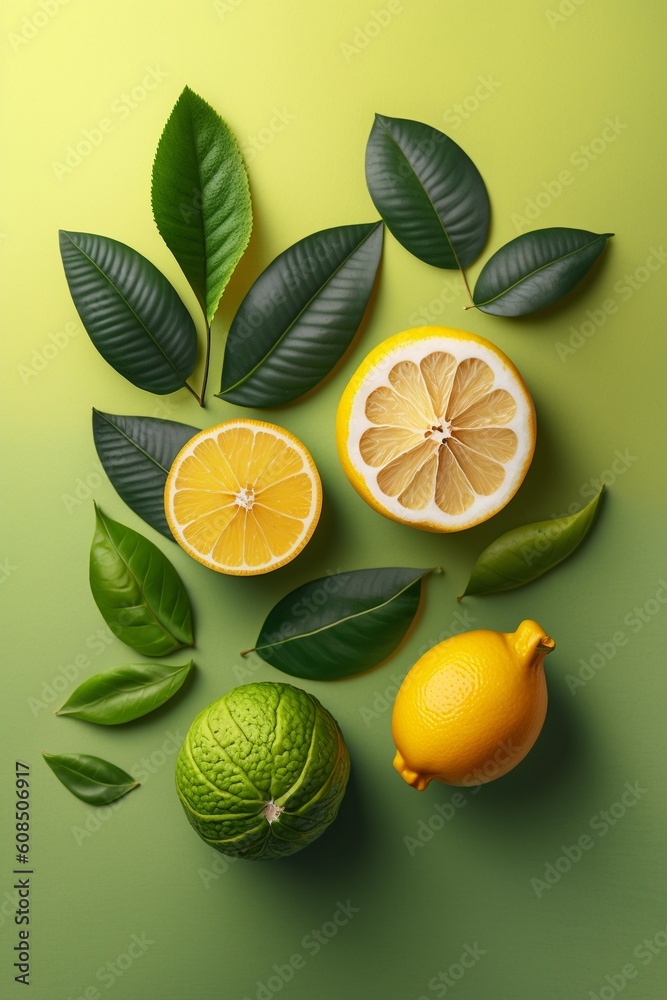Beautiful AI generated album of Lemon with contrast background Beautiful AI generated album of Lemon with contrast background