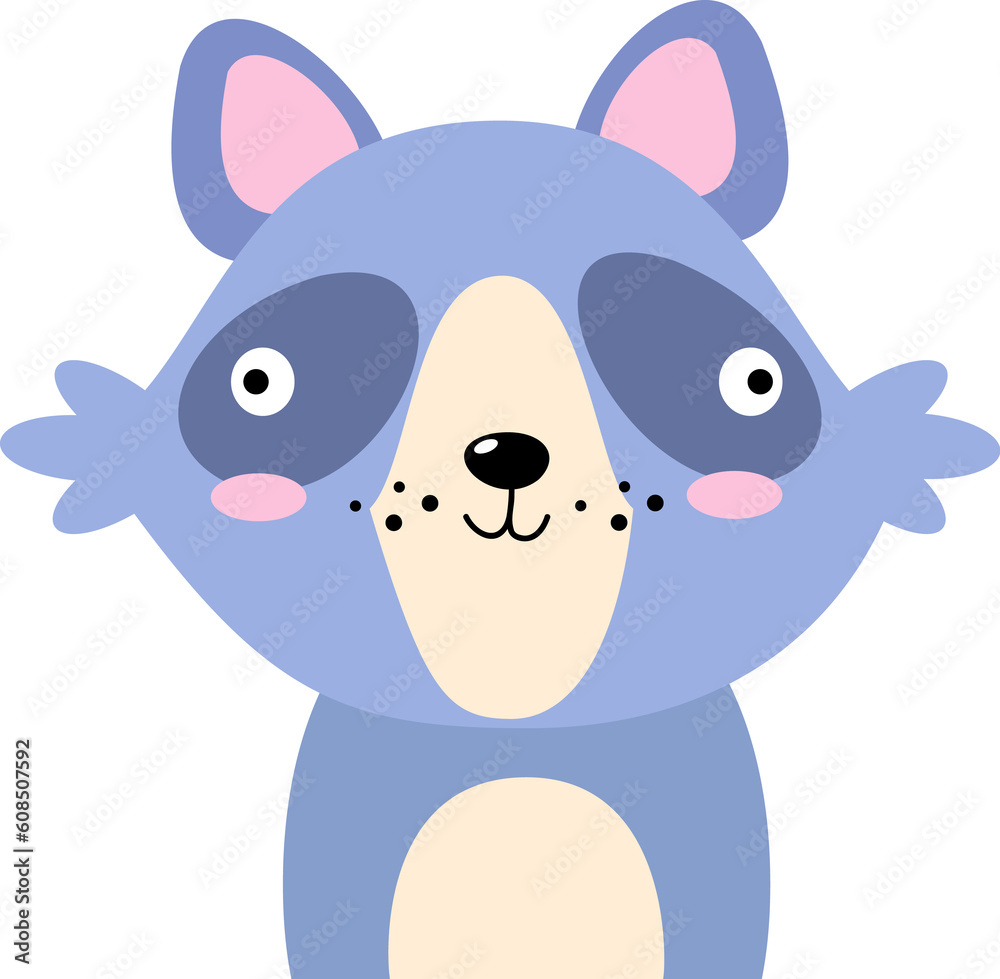 Fototapeta premium Raccoon . Funny face of wildlife animals .
