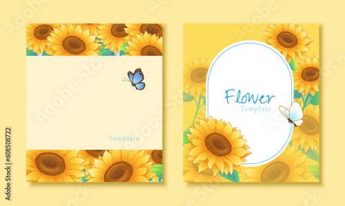 Summer sunflower template set