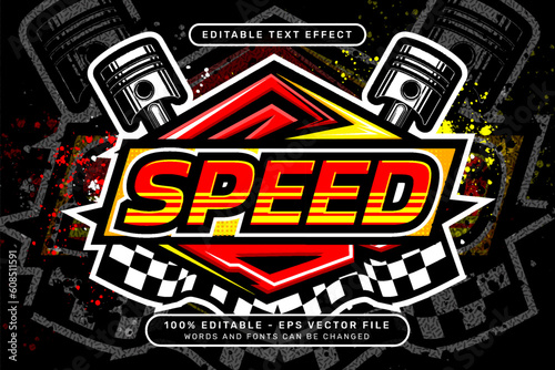 speed 3d text effect and editable text effect with colorful borders