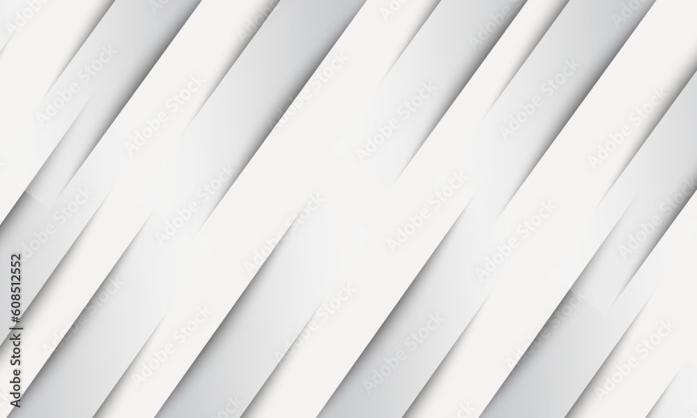 Fototapeta premium Abstract gradient white and gray background with geometric paper cut shapes. Creative illustration for poster, web, landing, page, cover, advertisement, greeting, card, promotion.