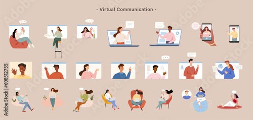 Virtual conference element set