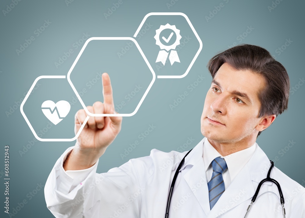 Medical accreditation concept, young medical worker Medical accreditation concept, young medical worker