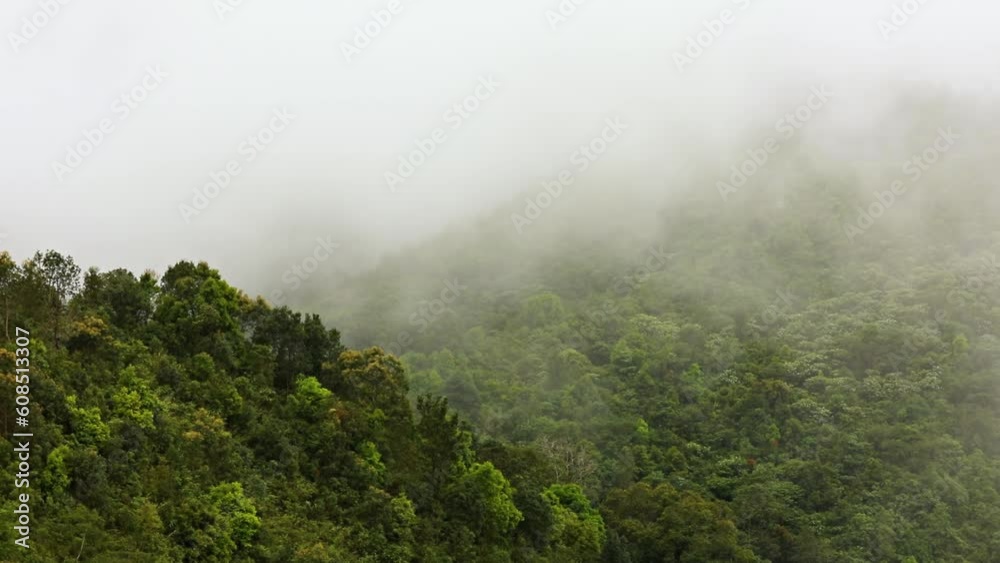 Low clouds move through the mountains of Myanmar (Burma) Low clouds move through the mountains of Myanmar (Burma)