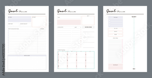 3 set of Goal Planner. Plan your day make dream happen.