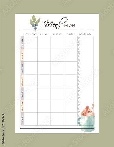 Meal Planner. Plan your day make dream happen.	