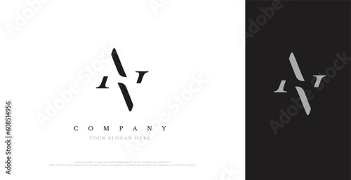 Initial AV Logo Design Vector 