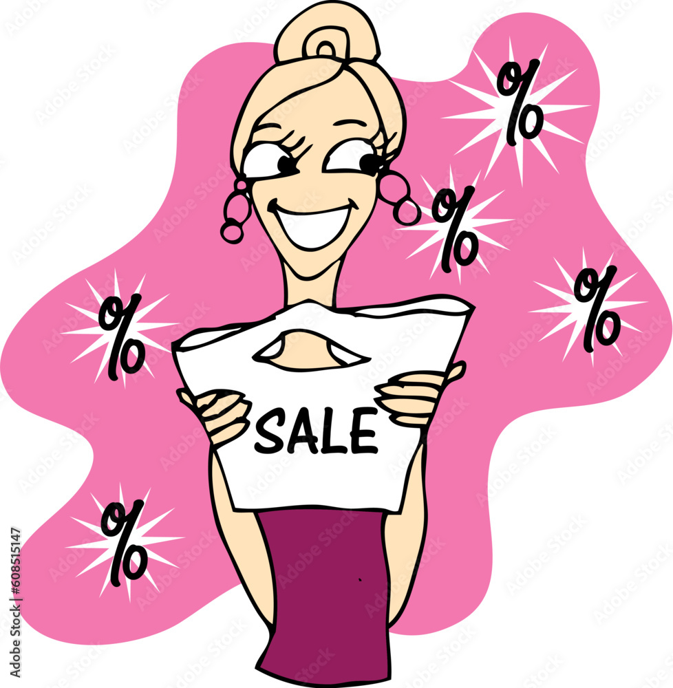 Beautiful shopping woman shopping girl vector illustration Beautiful shopping woman shopping girl vector illustration