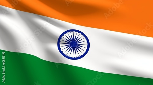 India flag, official colors and proportion correctly. National India flag, Generative Ai
