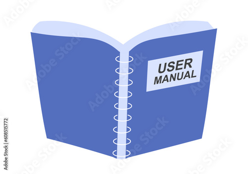 User manual concept vector illustration on white background.