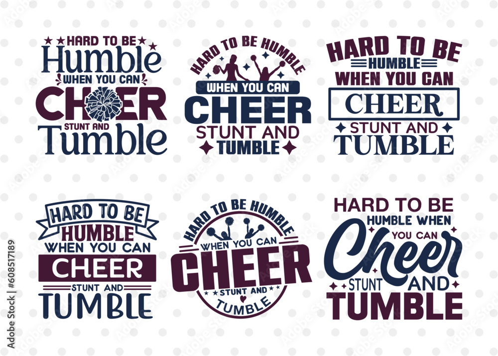 Hard To Be Humble When You Can Cheer SVG Bundle, Cheerleading Svg, Cheer Svg, Cheer Life Svg, Cheer Team Svg, Cheer Quotes, ETC T00161
