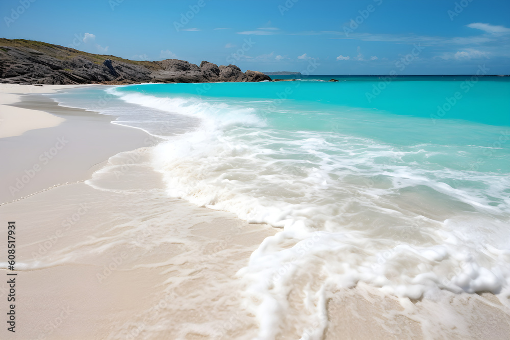 Beautiful beach with white sand and turquoise blue water Beautiful beach with white sand and turquoise blue water