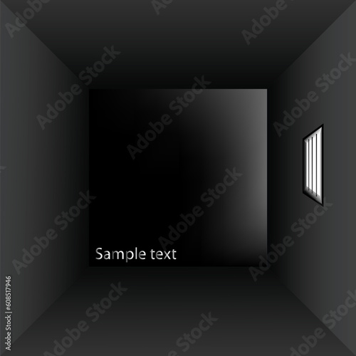 prison cell with bars, vector art illustration