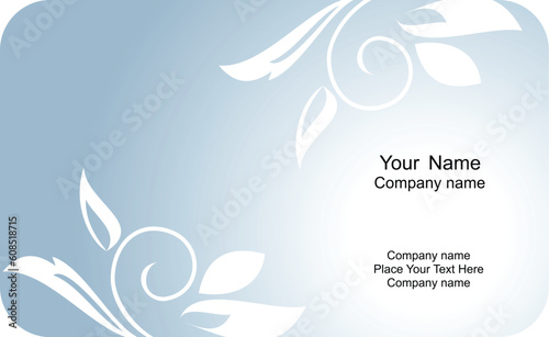 Illustration of template card company label with name. Vector