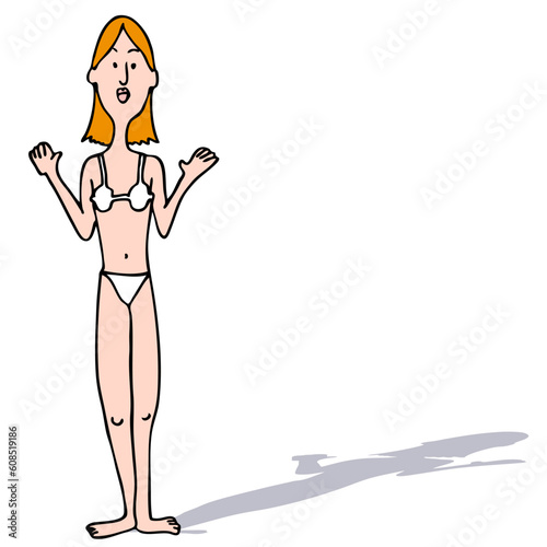 An image of a girl who is very thin body type.