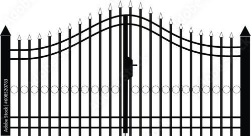 gate silhouette vector
