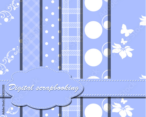 set of vector paper for scrapbook