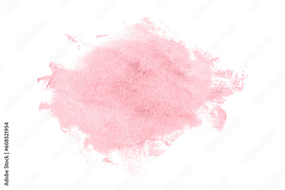 Obraz premium Shiny pink brush watercolor painting isolated on transparent background. watercolor png