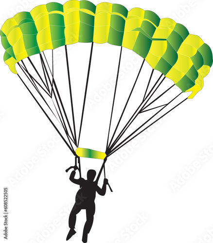 parachutist - vector