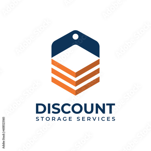 Price tag and storage combination logo. It is suitable for use as a self storage provider logo.
