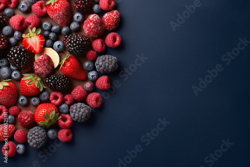 Frozen Delights: Vibrant Background with Ice Creams and Berry Decor