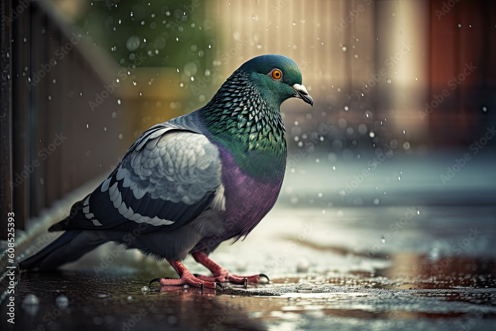 Obraz premium Pigeon, generative ai