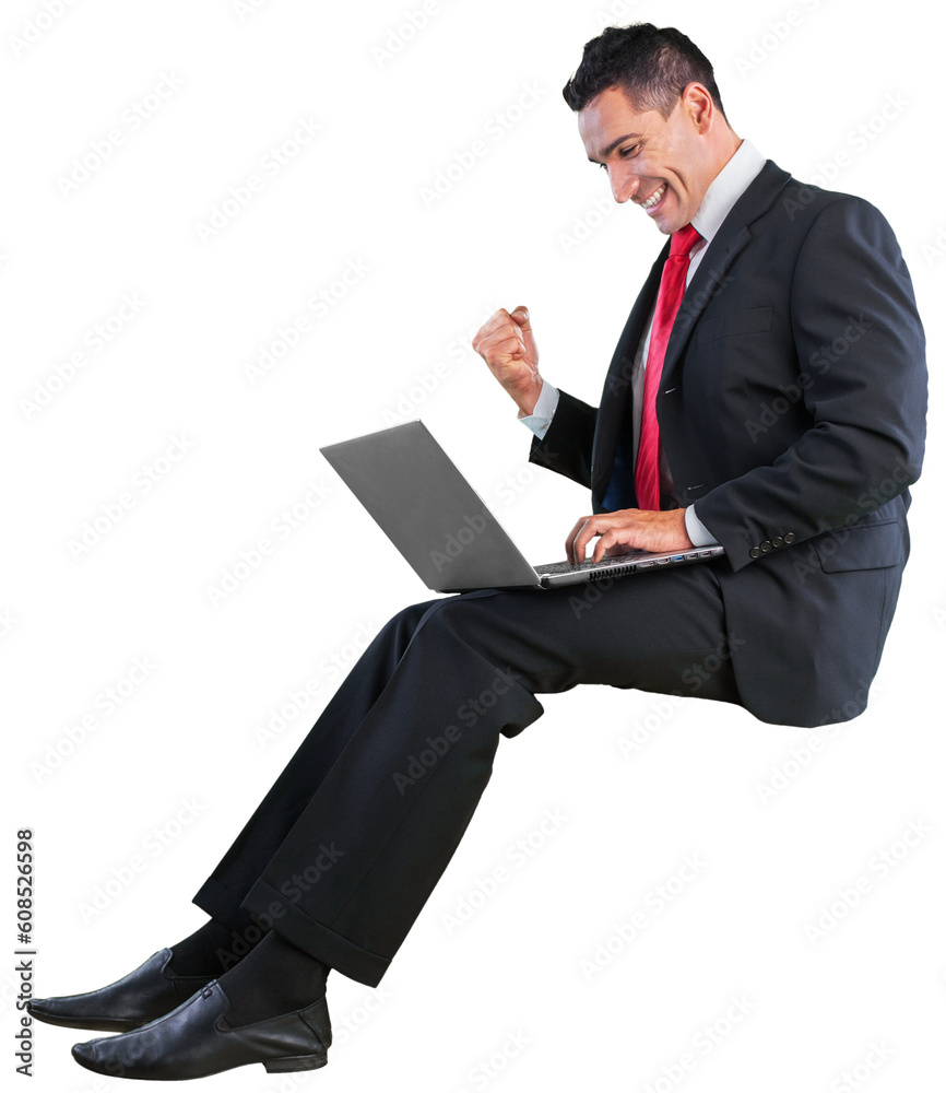Businessman with laptop computer in a suit in various poses Businessman with laptop computer in a suit in various poses