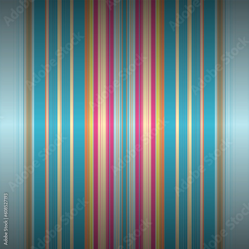 Elegant pattern of retro stripes with subtle light effect in blue, green, pink, orange