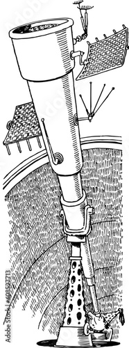 Big telescope and little astronomer