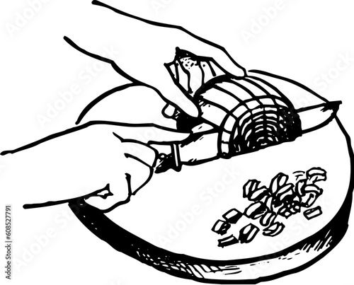 Cutting onion