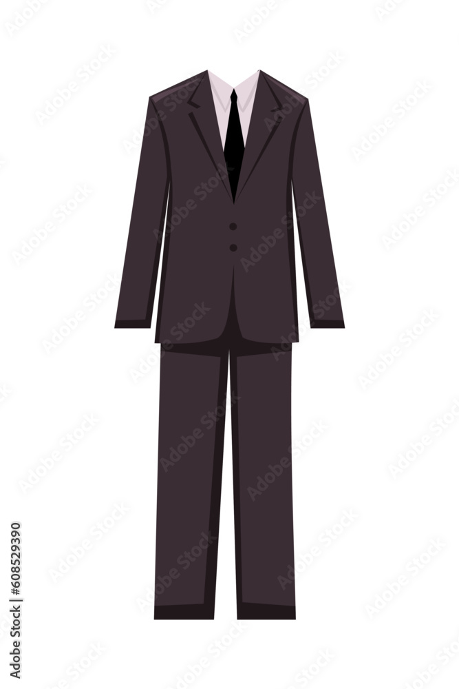 Illustration male business suit, design elements - vector
