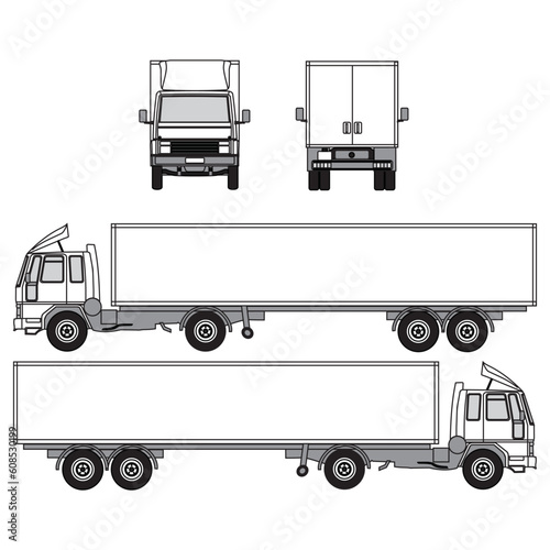 truck car outline, part 74