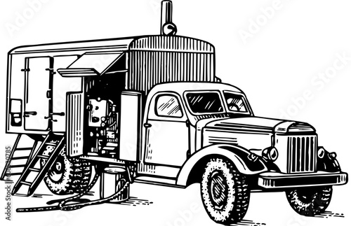 Truck isolated on white