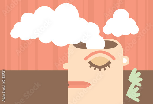 A concept for dreams, imagination, or thoughts.
