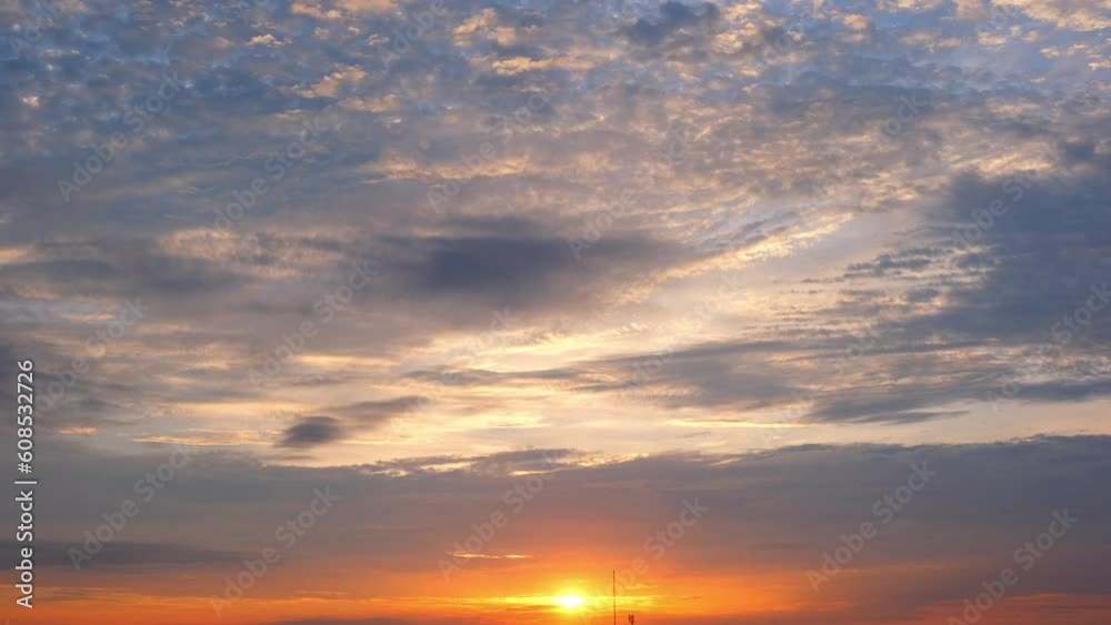 Mesmerizing timelapse capturing the breathtaking beauty of a sunrise sky. Watch in awe as the horizon awakens, while the sun emerges, illuminating the world with its golden rays. Sunrise Time-lapse
Mesmerizing timelapse capturing the breathtaking beauty of a sunrise sky. Watch in awe as the horizon awakens, while the sun emerges, illuminating the world with its golden rays. Sunrise Time-lapse