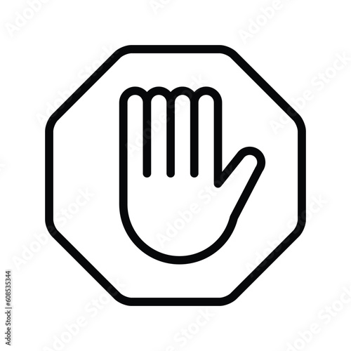 Halt sign vector icon