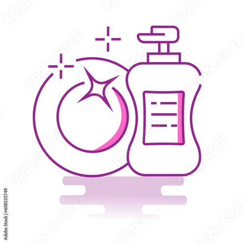 Liquid Soap icon, Dish soap icon, icon design.