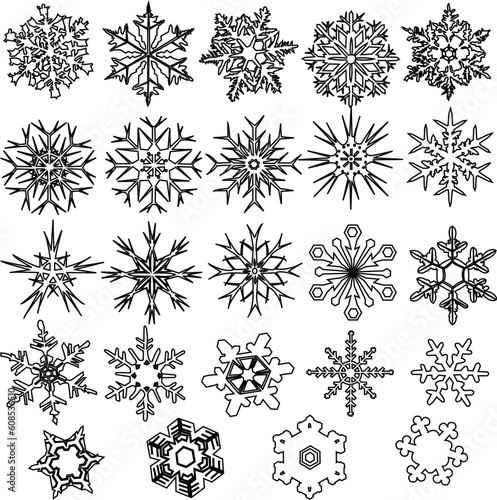 Snowflakes vector illustration