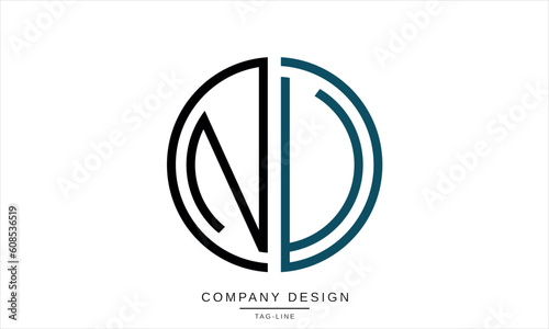 NU, UN, Abstract Letters Logo Monogram