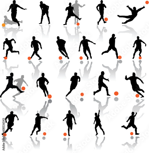 Vector illustration of football players